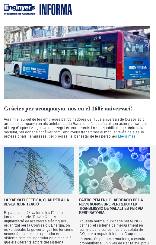 Publicitat al Butlletí Electrònic EIC Informa