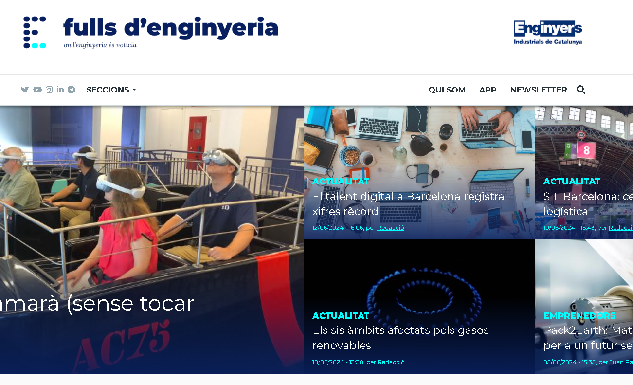 Publicitat al Web dels Fulls d'Enginyeria