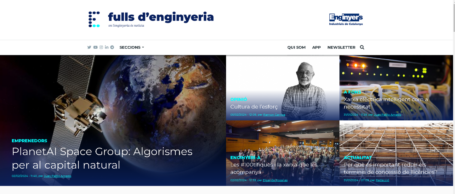 Publicitat al web de Fulls d'Enginyeria: La notícia més rellevant